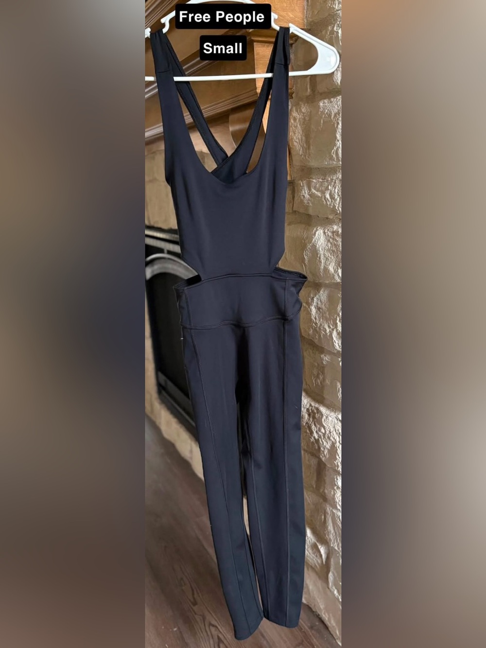 Free People Black Cutout Jumpsuit